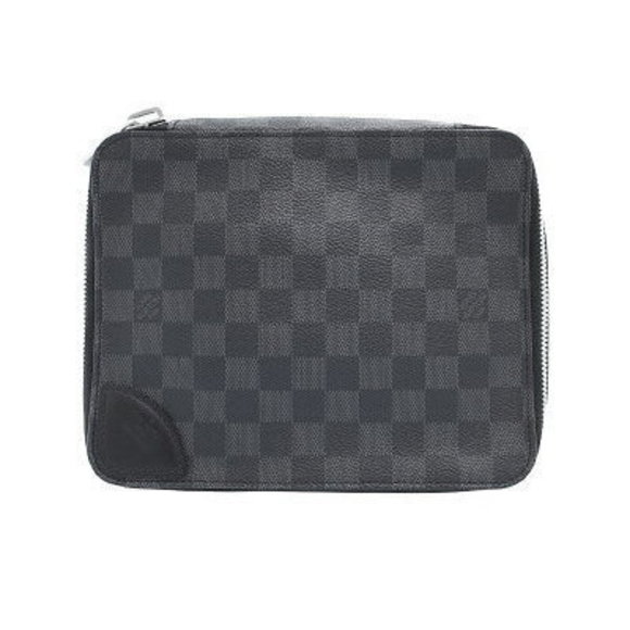 Louis Vuitton Damier Graphite Black Horizon Accessory Pouch Travel - Picture 1 of 8